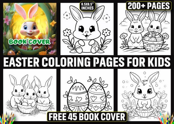 200 Easter Coloring Pages for Kids KDP