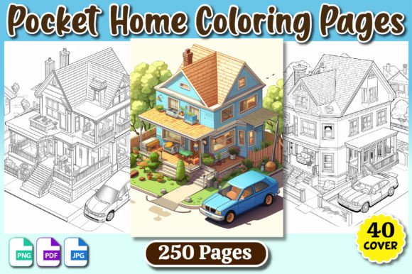 250 Adorable Pocket Home Coloring Pages