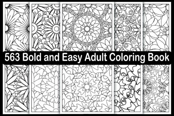563 Bold and Easy Adult Coloring Book