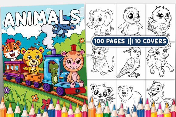 Animals Coloring Book Pages for Kids