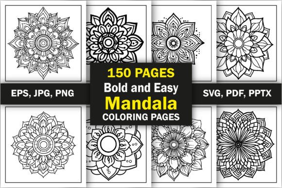 Bold and Easy Cozy Mandala Coloring Book