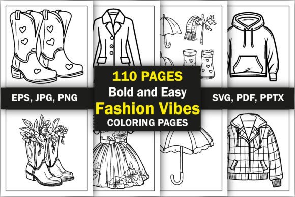 Bold Easy Fashion Vibes Coloring Page: A Versatile Creative Resource for Designers, Educators, and Entrepreneurs