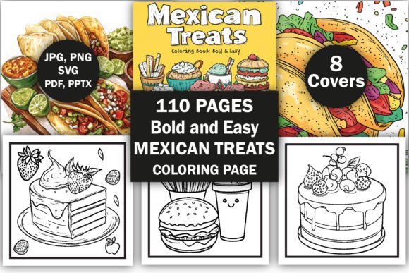 Bold Easy Mexican Treats Coloring Pages
