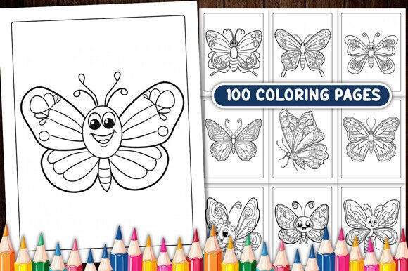 Butterfly Coloring Book Pages for Kids