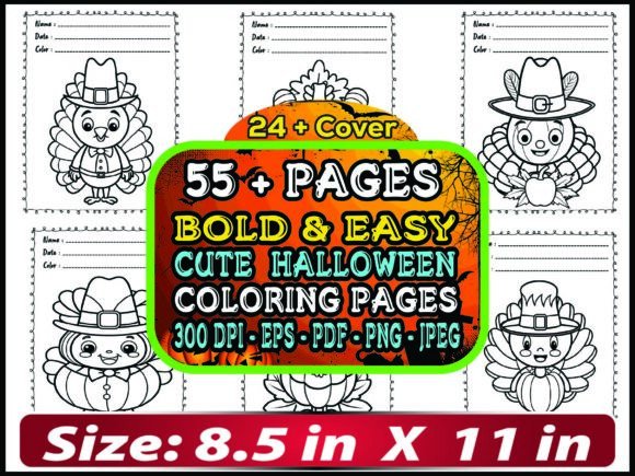 Cute and Easy Thanksgiving Coloring Book