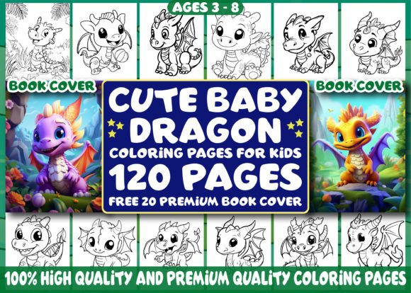 Cute Baby Dragon Coloring Pages for Kids