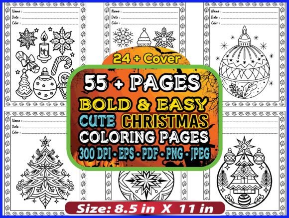Cute Easy Cozy Christmas Coloring Book: Your All-in-One Digital Asset for KDP, POD & Creative Entrepreneurs