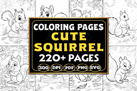 Cute Squirrel Coloring Pages