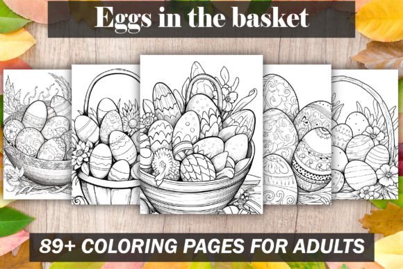 Eggs in the Basket Coloring Book Page