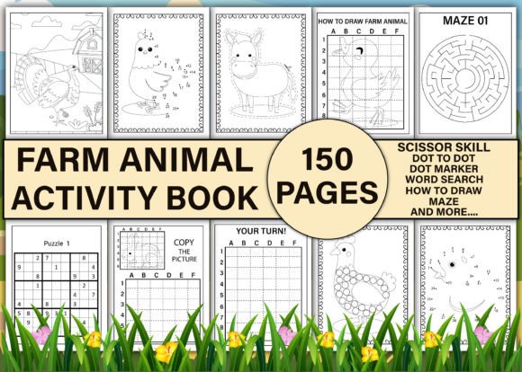 Farm Animal Activity Book Vol-1