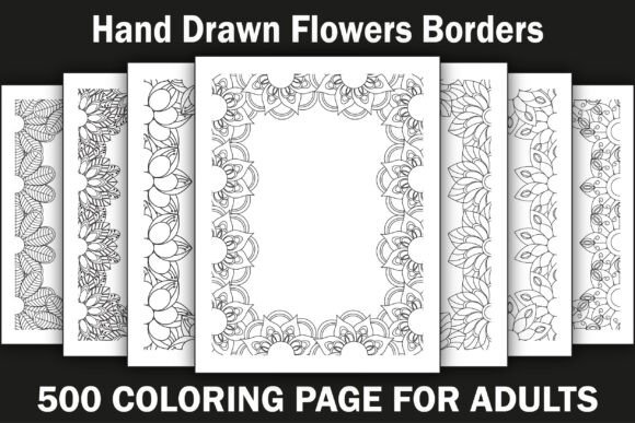 Hand Drawn Borders Bundle Coloring Book