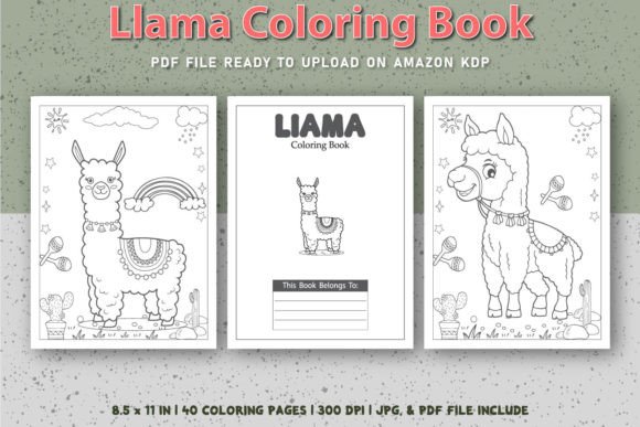 Llama Coloring Book for Kid s Interior