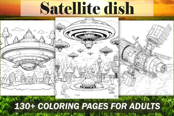 Satellite Dish Coloring Book Bundle
